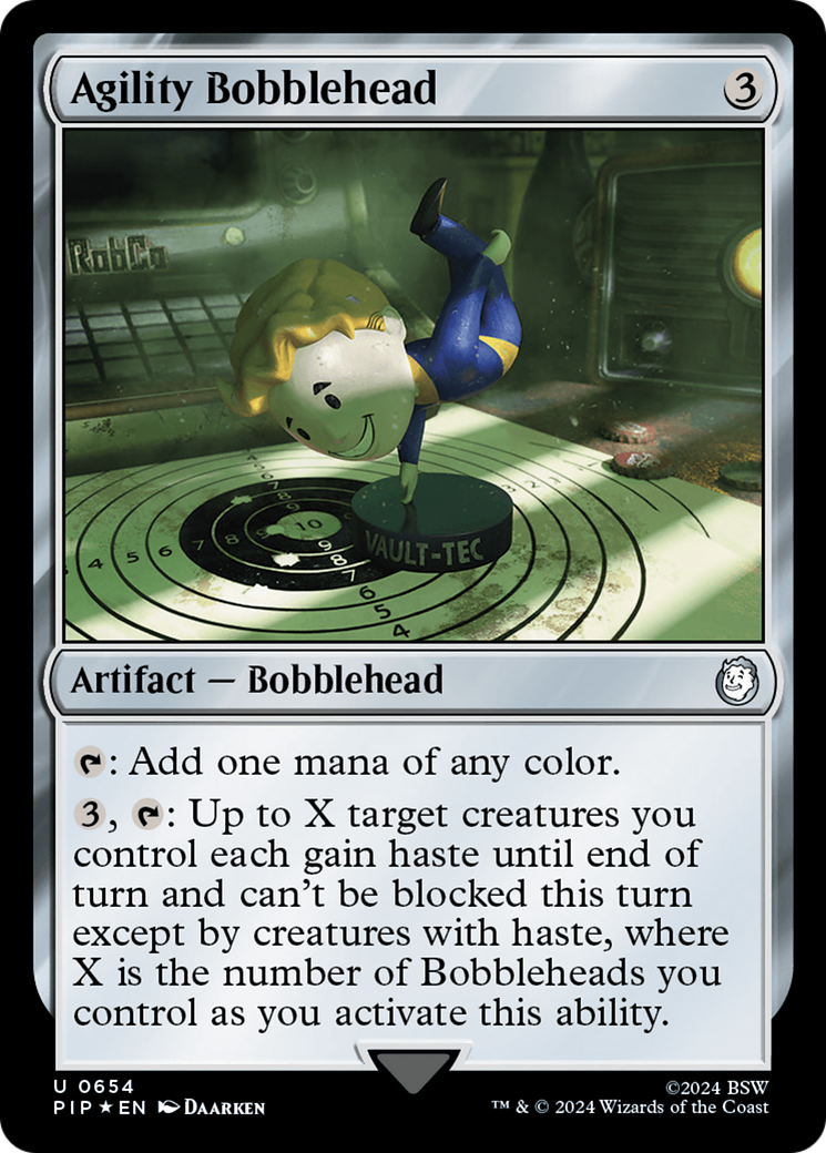 Agility Bobblehead (Surge Foil) [Fallout] | Exor Games New Glasgow