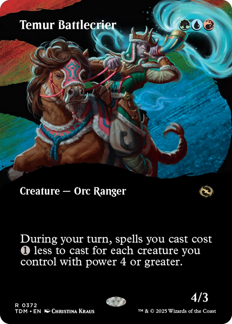 Temur Battlecrier (Borderless) [Tarkir: Dragonstorm] | Exor Games New Glasgow