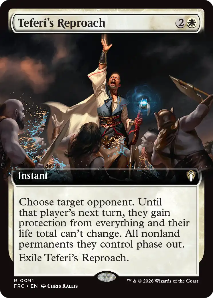 Teferi's Reproach (Extended Art) [Reality Fracture Commander] | Exor Games New Glasgow