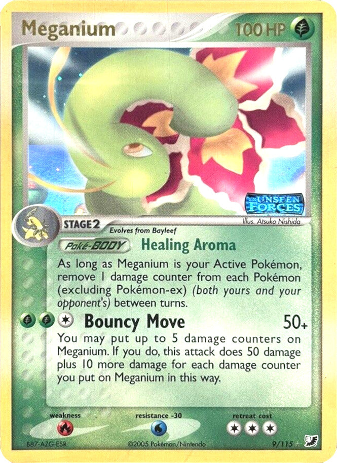 Meganium (9/115) (Stamped) [EX: Unseen Forces] | Exor Games New Glasgow