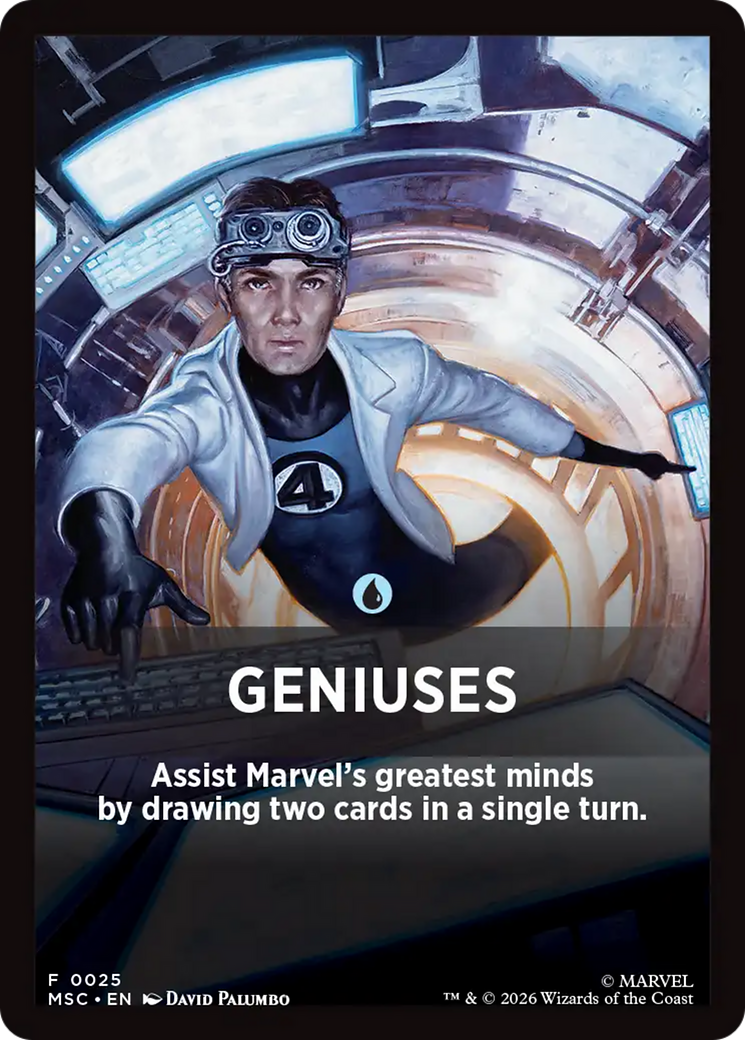 Geniuses Theme Card [Marvel Super Heroes Commander] | Exor Games New Glasgow