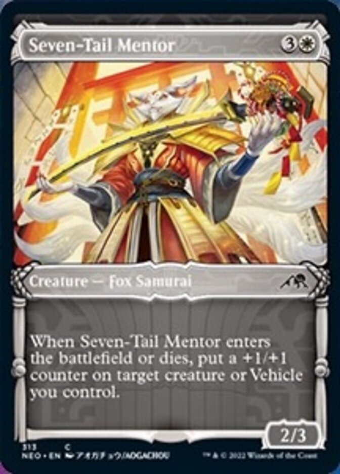 Seven-Tail Mentor (Showcase Samurai) [Kamigawa: Neon Dynasty] | Exor Games New Glasgow