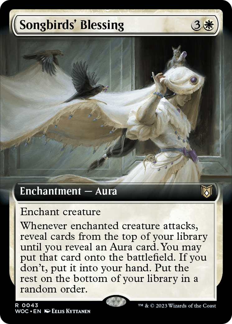 Songbirds' Blessing (Extended Art) [Wilds of Eldraine Commander] | Exor Games New Glasgow