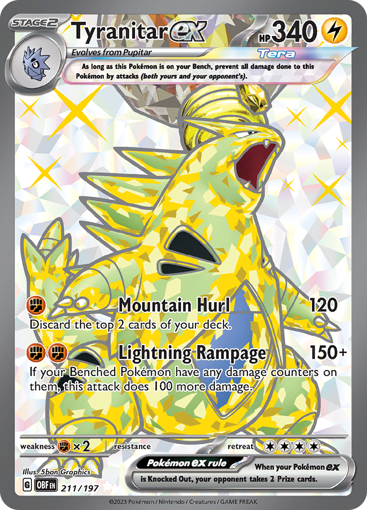 Tyranitar ex (211/197) [Scarlet & Violet: Obsidian Flames] | Exor Games New Glasgow