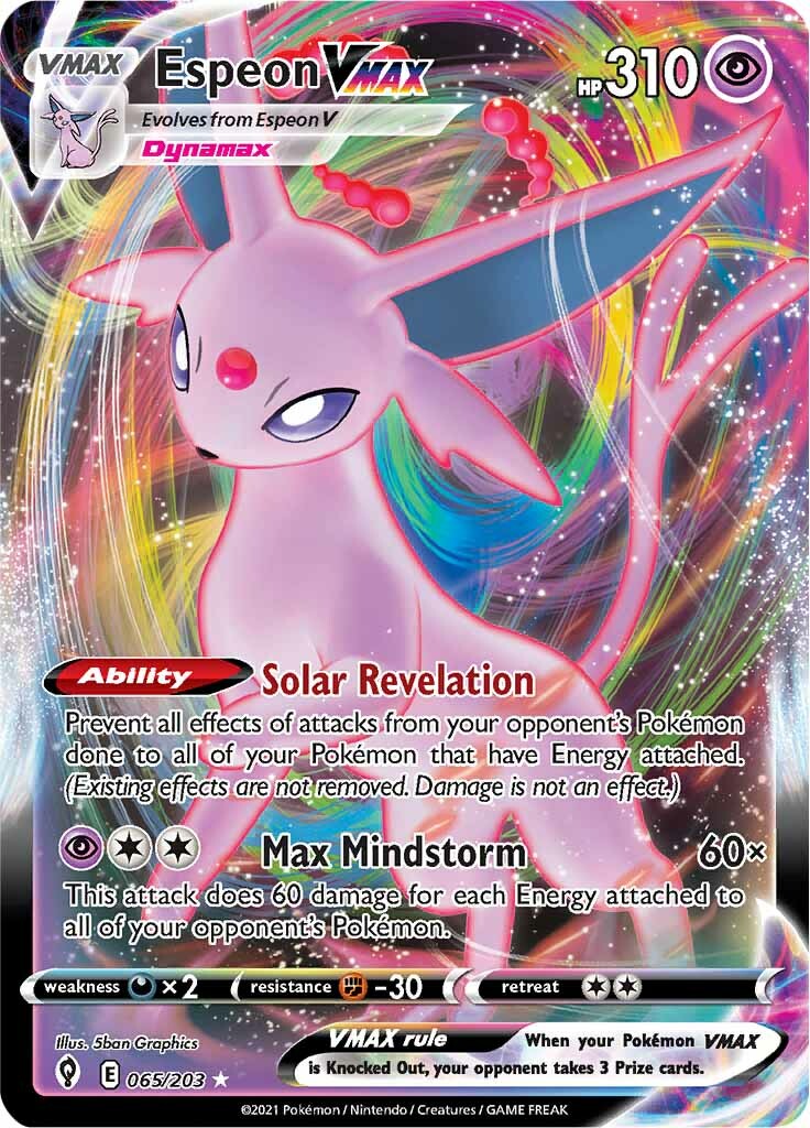 Espeon VMAX (065/203) [Sword & Shield: Evolving Skies] | Exor Games New Glasgow