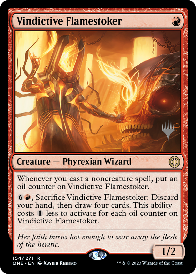 Vindictive Flamestoker (Promo Pack) [Phyrexia: All Will Be One Promos] | Exor Games New Glasgow