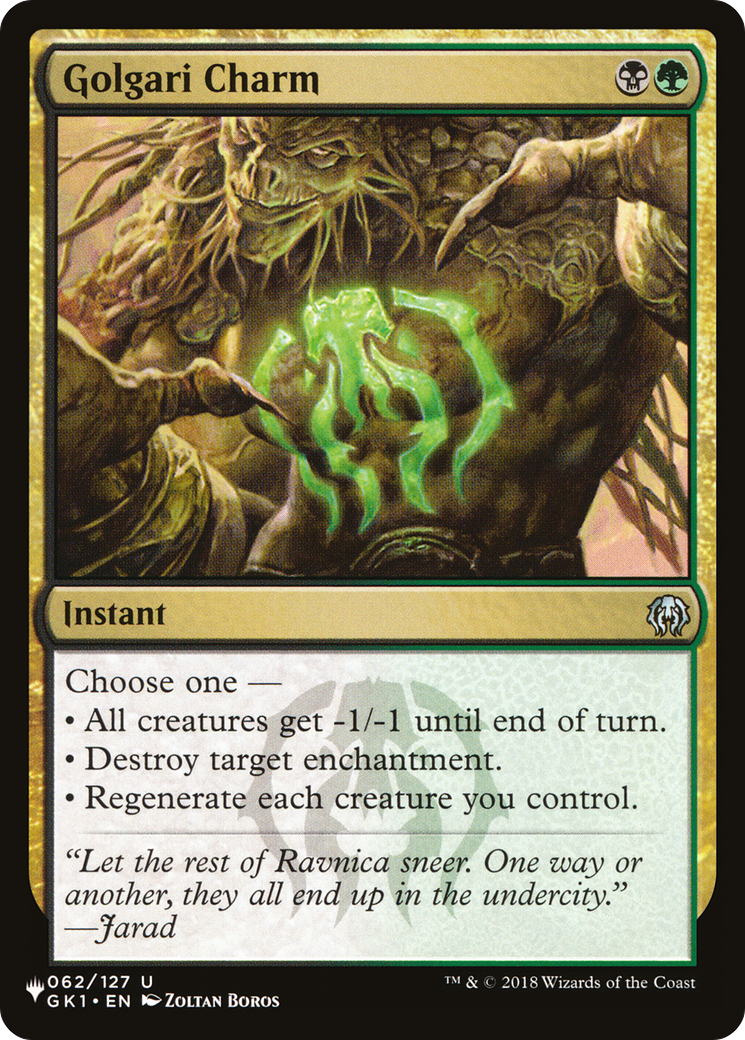 Golgari Charm [The List Reprints] | Exor Games New Glasgow