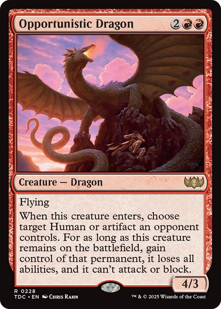 Opportunistic Dragon [Tarkir: Dragonstorm Commander] | Exor Games New Glasgow