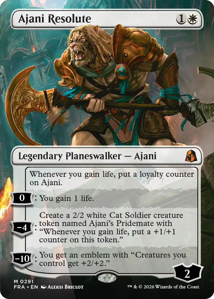 Ajani Resolute (Borderless) [Reality Fracture] | Exor Games New Glasgow