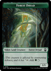 Boar (Ripple Foil) // Forest Dryad Double-Sided Token [Modern Horizons 3 Commander Tokens] | Exor Games New Glasgow