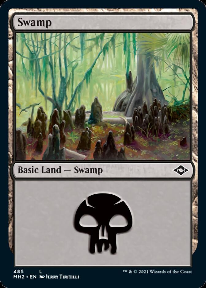 Swamp (485) (Foil Etched) [Modern Horizons 2] | Exor Games New Glasgow