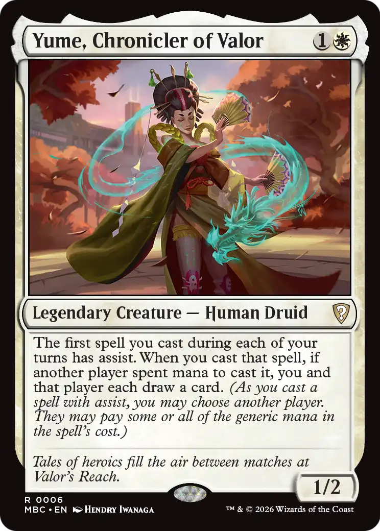 Yume, Chronicler of Valor [Mystery Booster: Commander Edition] | Exor Games New Glasgow