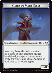 Angel of Sanctions // Vizier of Many Faces Double-Sided Token [Aetherdrift Commander] | Exor Games New Glasgow