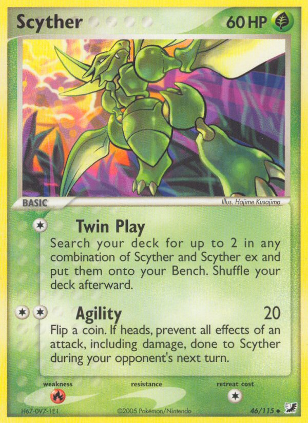 Scyther (46/115) [EX: Unseen Forces] | Exor Games New Glasgow