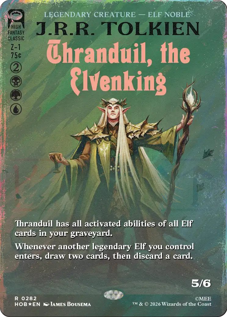 Thranduil, the Elvenking (Borderless) (Surge Foil) [The Hobbit] | Exor Games New Glasgow