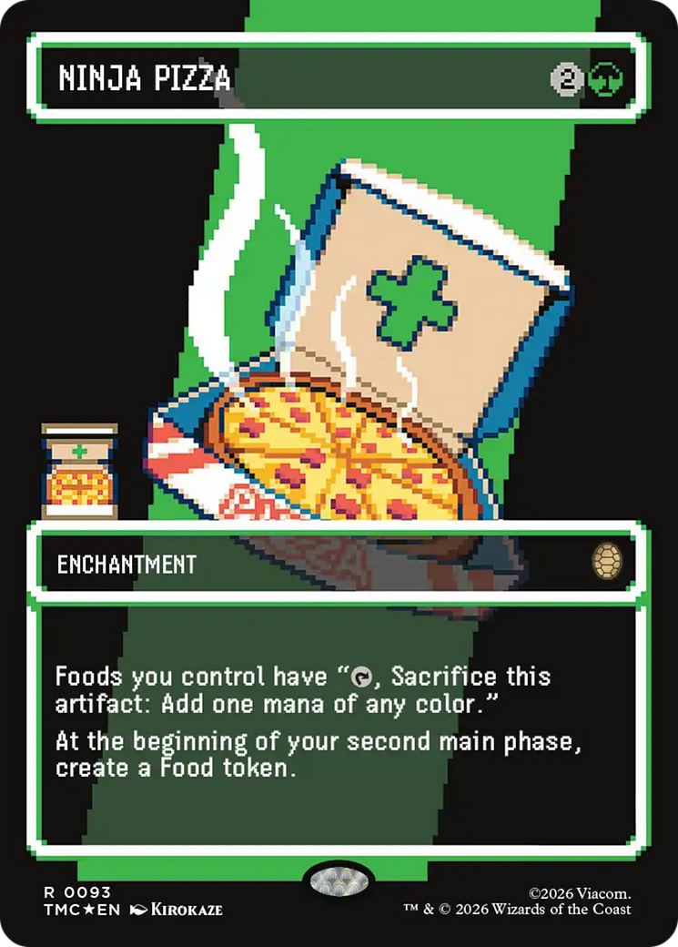 Ninja Pizza (Borderless) (Surge Foil) [Teenage Mutant Ninja Turtles Commander] | Exor Games New Glasgow