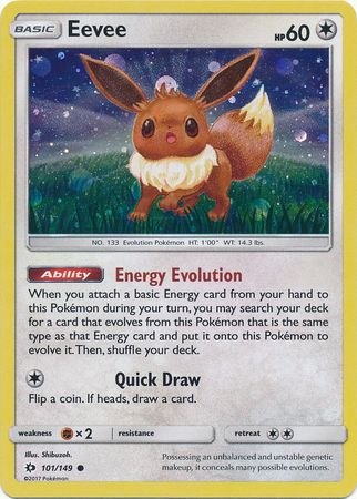 Eevee (101/149) (Cosmos Holo) [Sun & Moon: Base Set] | Exor Games New Glasgow