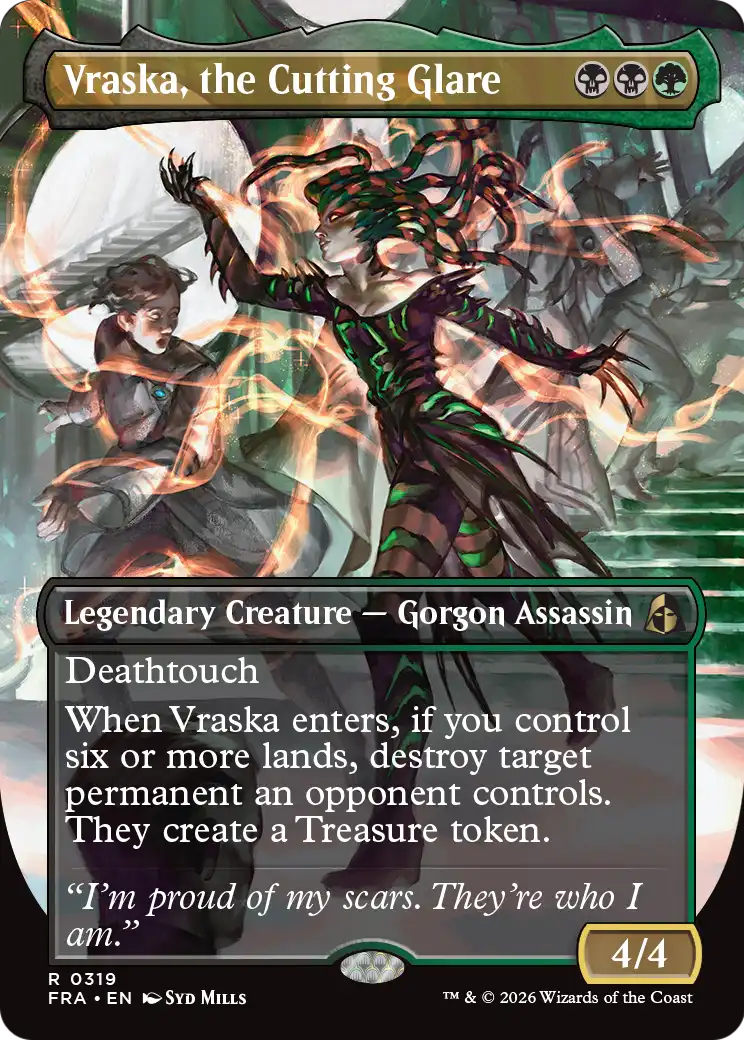 Vraska, the Cutting Glare (Borderless) [Reality Fracture] | Exor Games New Glasgow