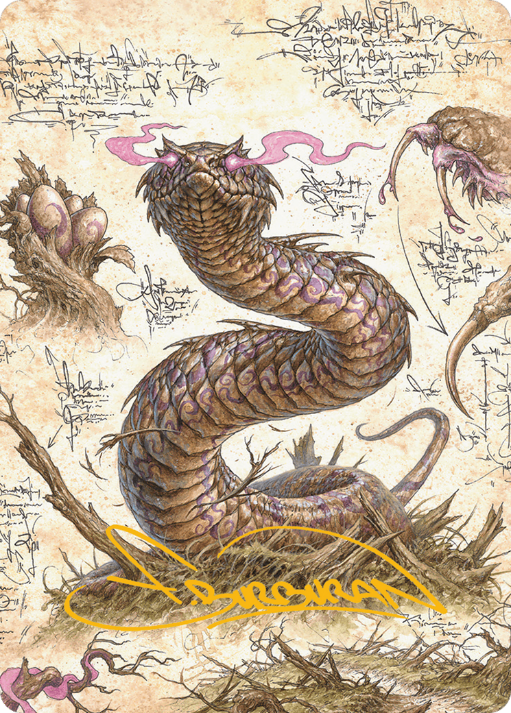 Rottenmouth Viper Art Card (Gold-Stamped Signature) [Bloomburrow Art Series] | Exor Games New Glasgow