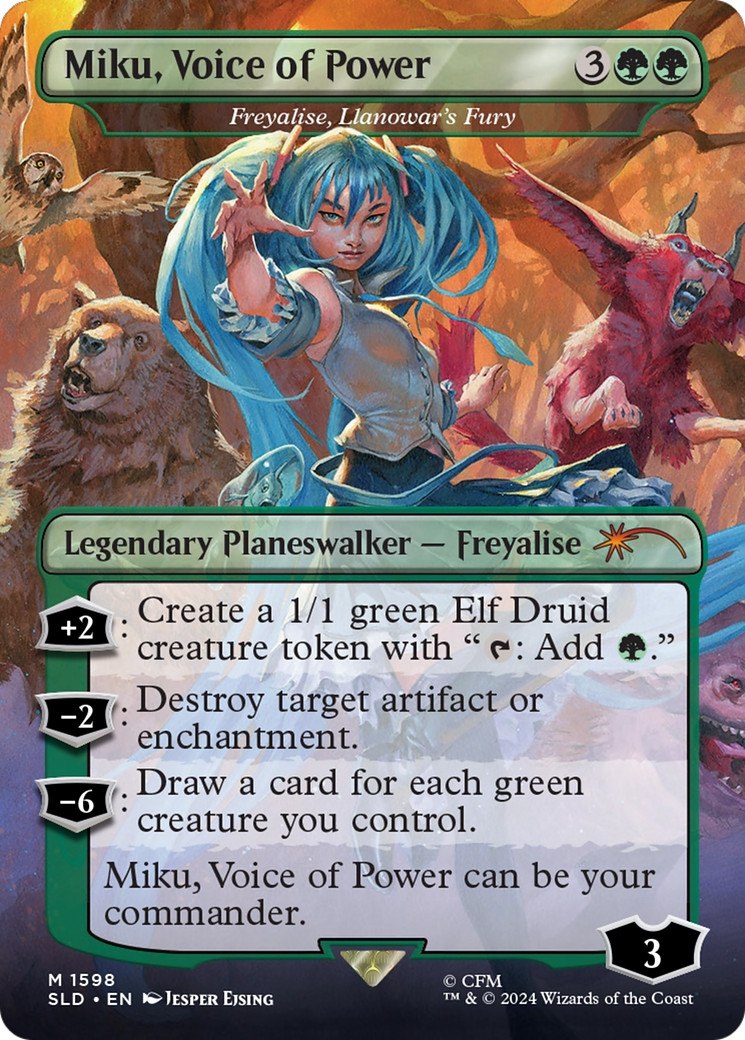 Miku, Voice of Power - Freyalise, Llanowar's Fury [Secret Lair Drop Series] | Exor Games New Glasgow