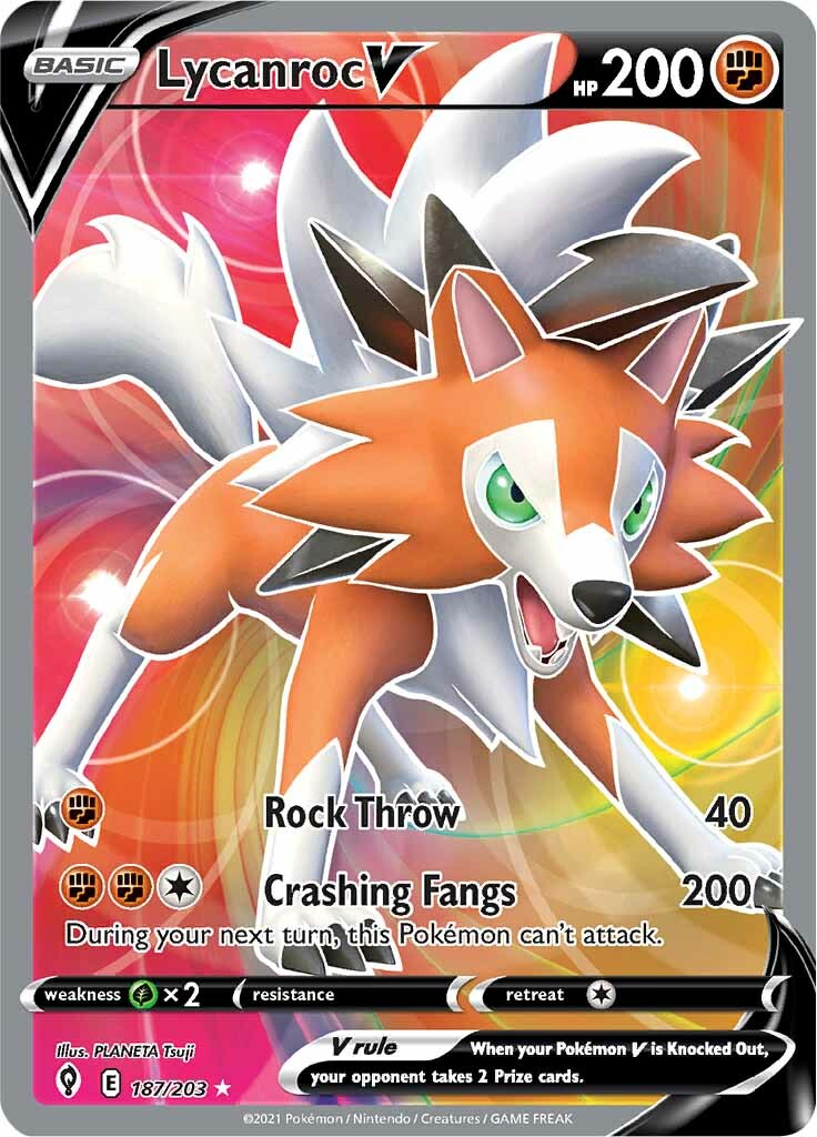 Lycanroc V (187/203) [Sword & Shield: Evolving Skies] | Exor Games New Glasgow