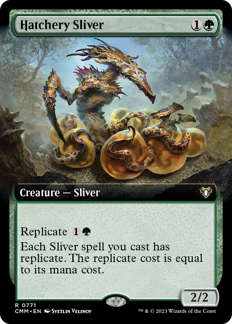 Hatchery Sliver (Extended Art) [Commander Masters] | Exor Games New Glasgow