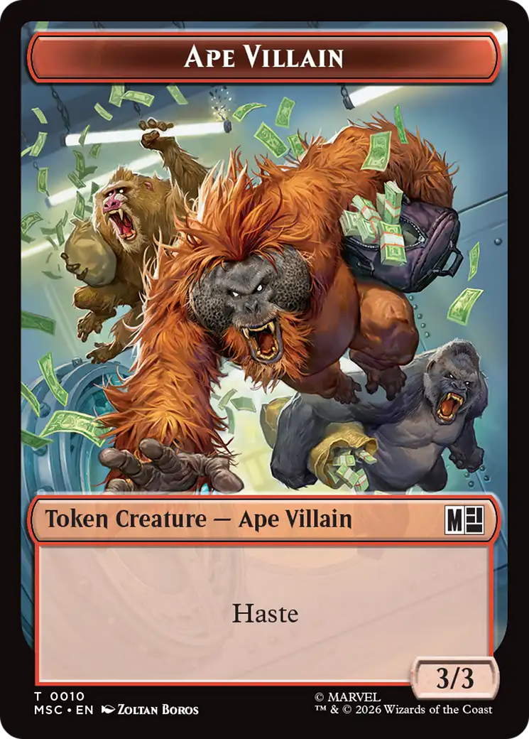 Shapeshifter // Ape Villain Double-Sided Token [Marvel Super Heroes Commander Tokens] | Exor Games New Glasgow