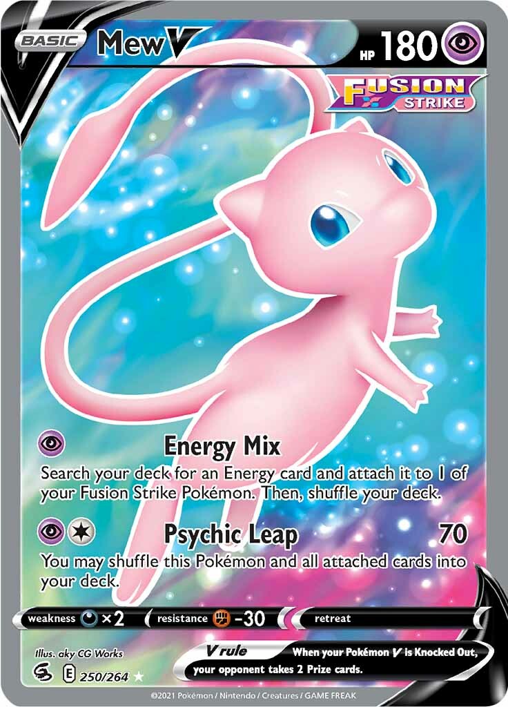 Mew V (250/264) [Sword & Shield: Fusion Strike] | Exor Games New Glasgow