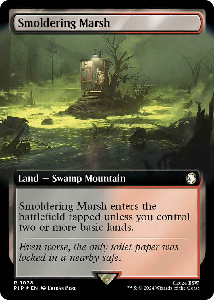 Smoldering Marsh (Extended Art) (Surge Foil) [Fallout] | Exor Games New Glasgow