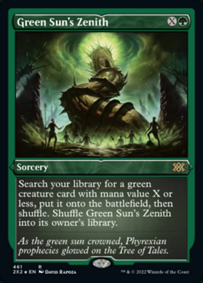 Green Sun's Zenith (Foil Etched) [Double Masters 2022] | Exor Games New Glasgow
