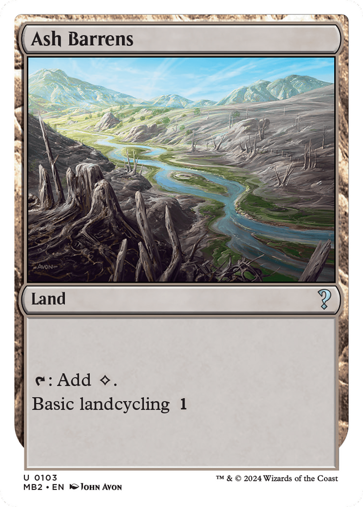 Ash Barrens (White Border) [Mystery Booster 2] | Exor Games New Glasgow