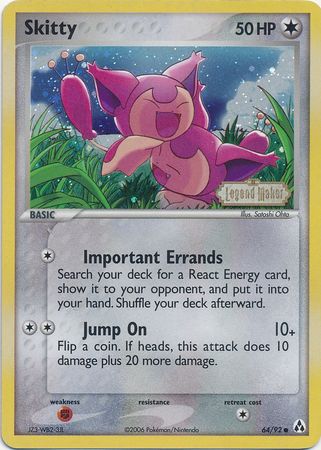 Skitty (64/92) (Stamped) [EX: Legend Maker] | Exor Games New Glasgow
