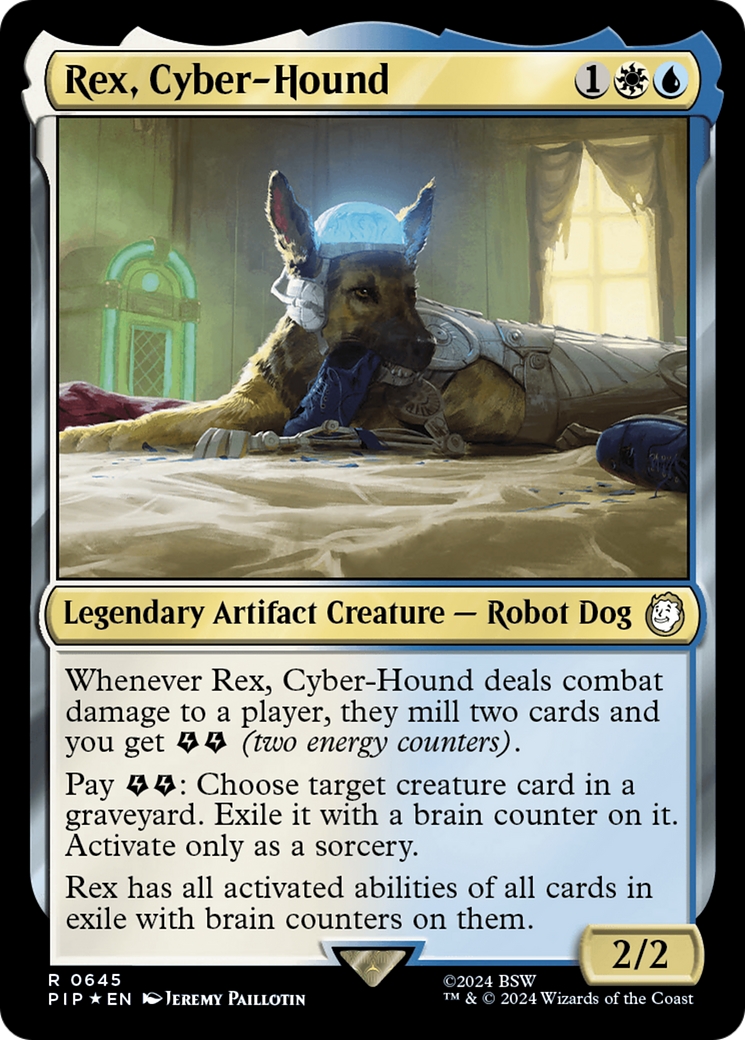 Rex, Cyber-Hound (Surge Foil) [Fallout] | Exor Games New Glasgow