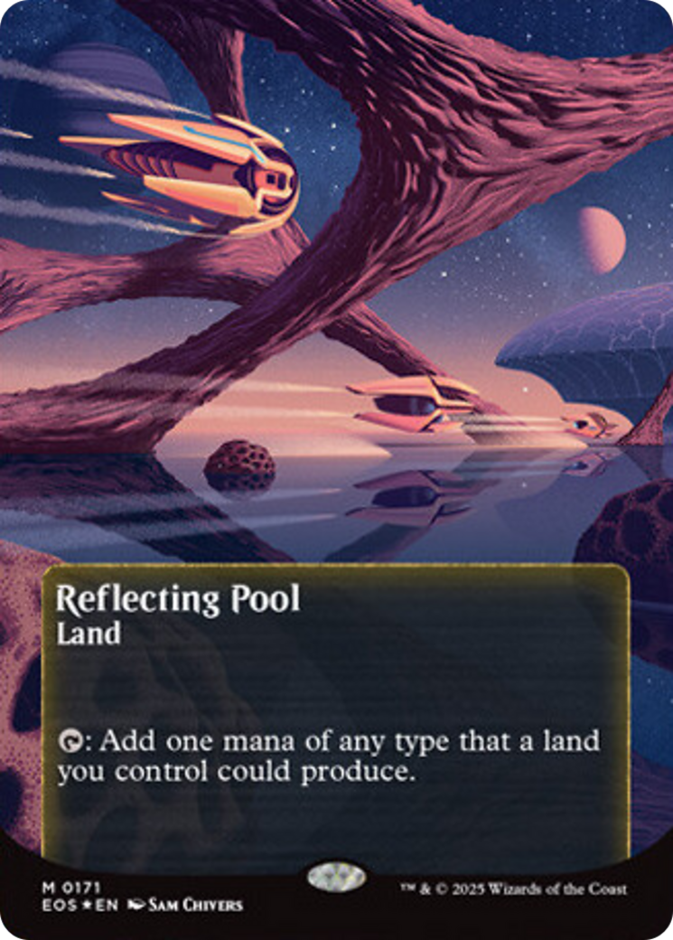 Reflecting Pool (0171) (Borderless) (Galaxy Foil) [Edge of Eternities: Stellar Sights] | Exor Games New Glasgow