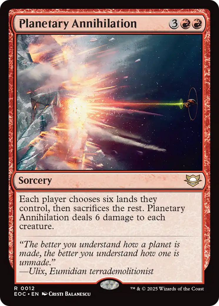 Planetary Annihilation [Edge of Eternities Commander] | Exor Games New Glasgow