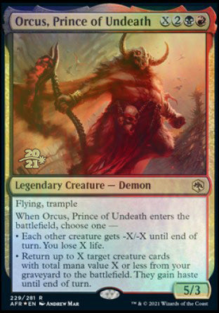 Orcus, Prince of Undeath [Dungeons & Dragons: Adventures in the Forgotten Realms Prerelease Promos] | Exor Games New Glasgow