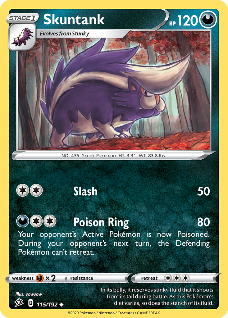 Skuntank (115/192) [Sword & Shield: Rebel Clash] | Exor Games New Glasgow