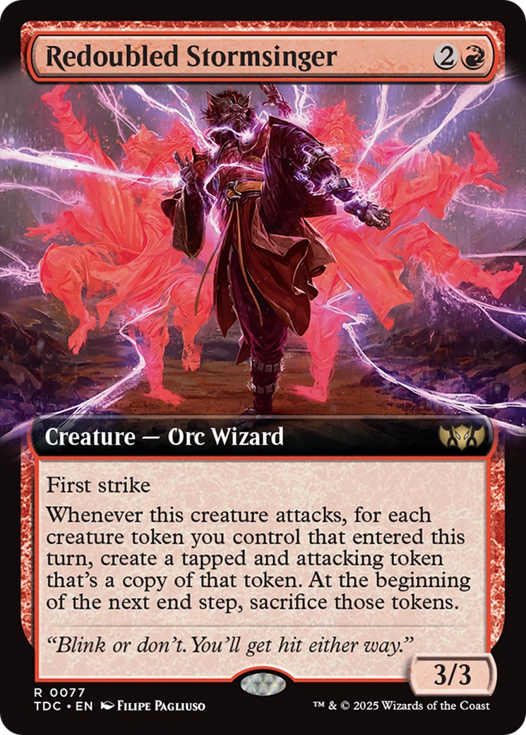 Redoubled Stormsinger (Extended Art) [Tarkir: Dragonstorm Commander] | Exor Games New Glasgow