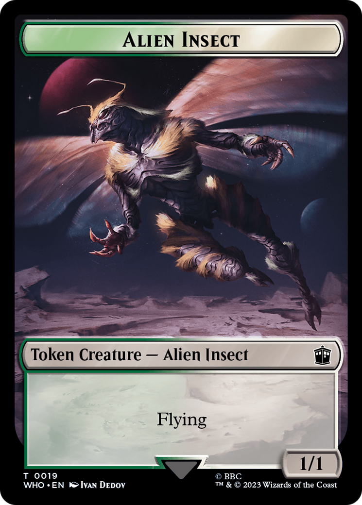 Mutant // Alien Insect Double-Sided Token [Doctor Who Tokens] | Exor Games New Glasgow