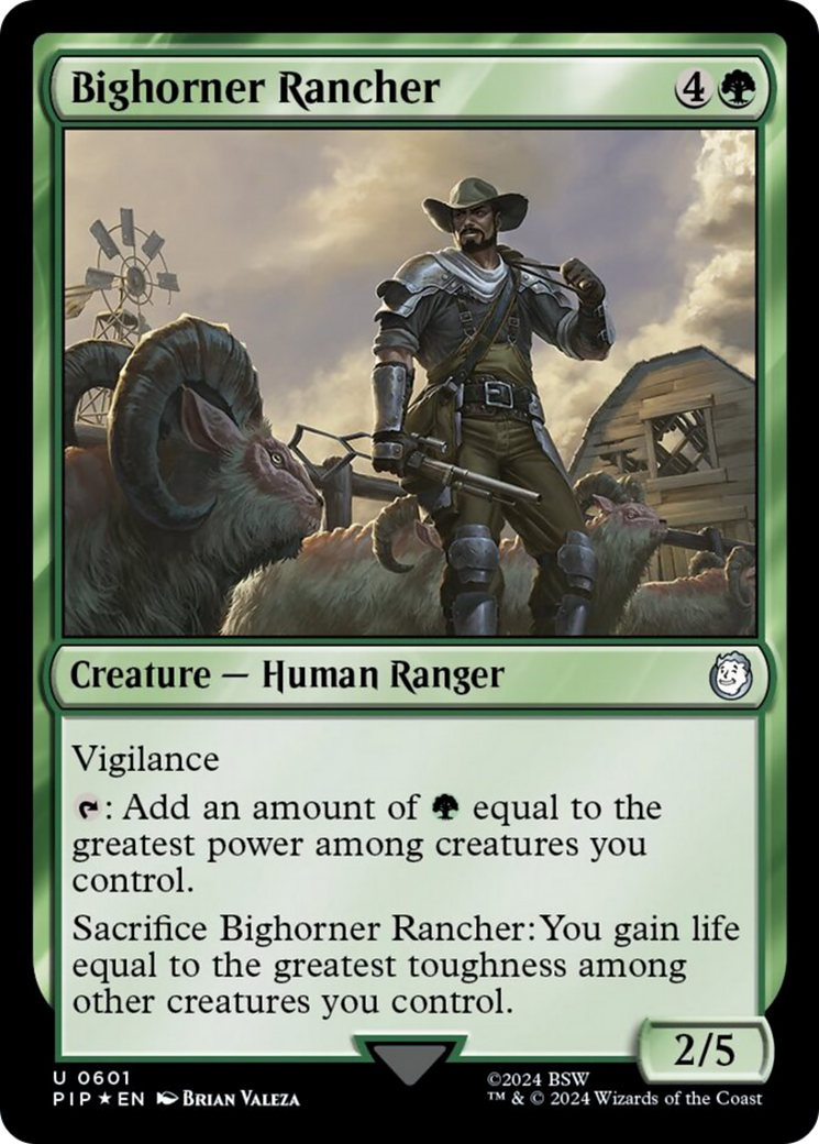 Bighorner Rancher (Surge Foil) [Fallout] | Exor Games New Glasgow