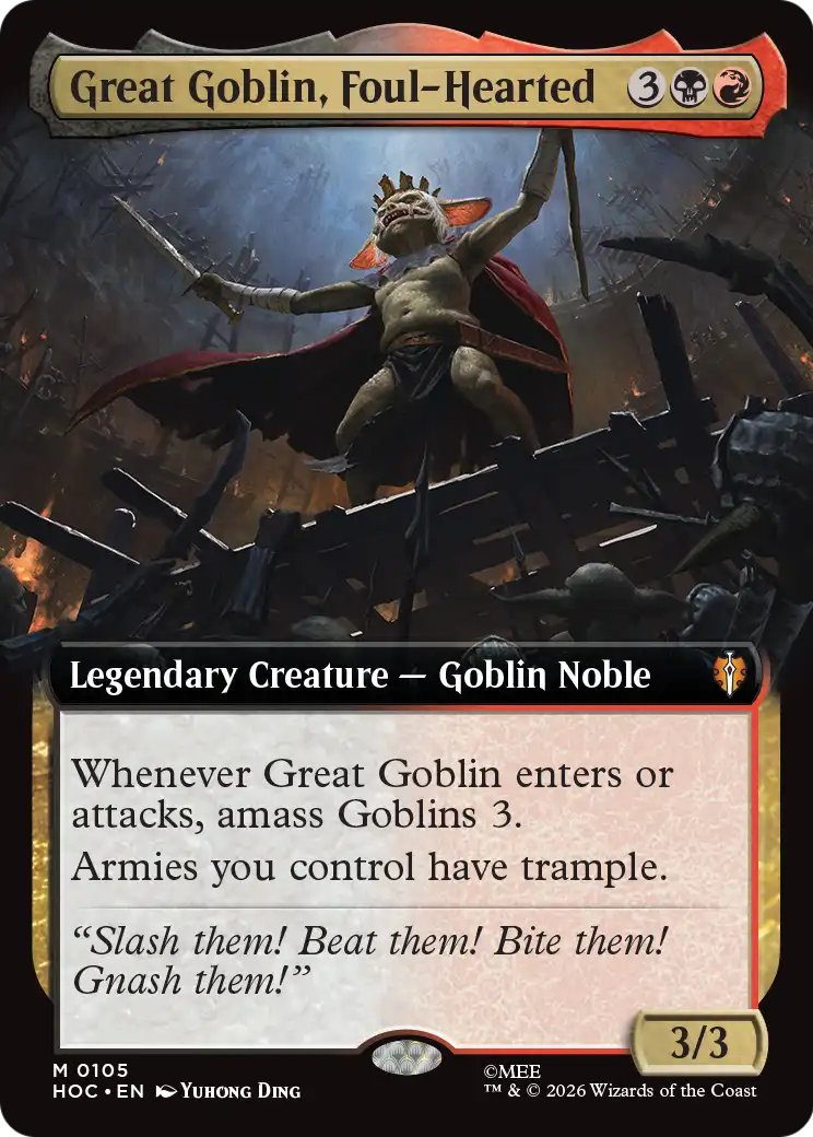 Great Goblin, Foul-Hearted (Extended Art) [The Hobbit: Eternal-Legal] | Exor Games New Glasgow
