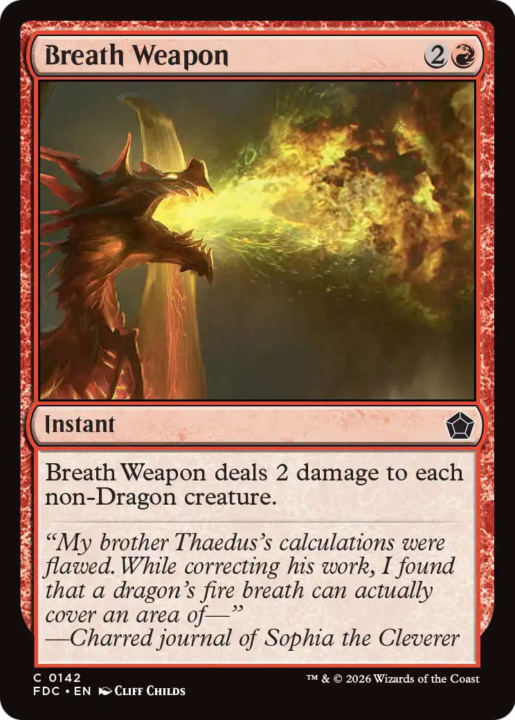 Breath Weapon [Foundations Commander] | Exor Games New Glasgow