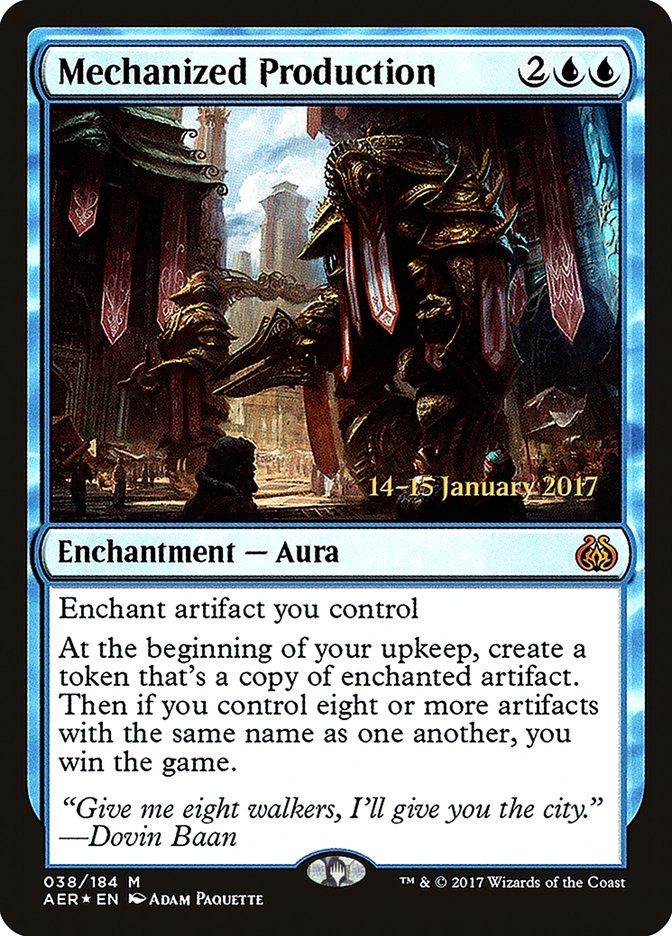 Mechanized Production [Aether Revolt Prerelease Promos] | Exor Games New Glasgow