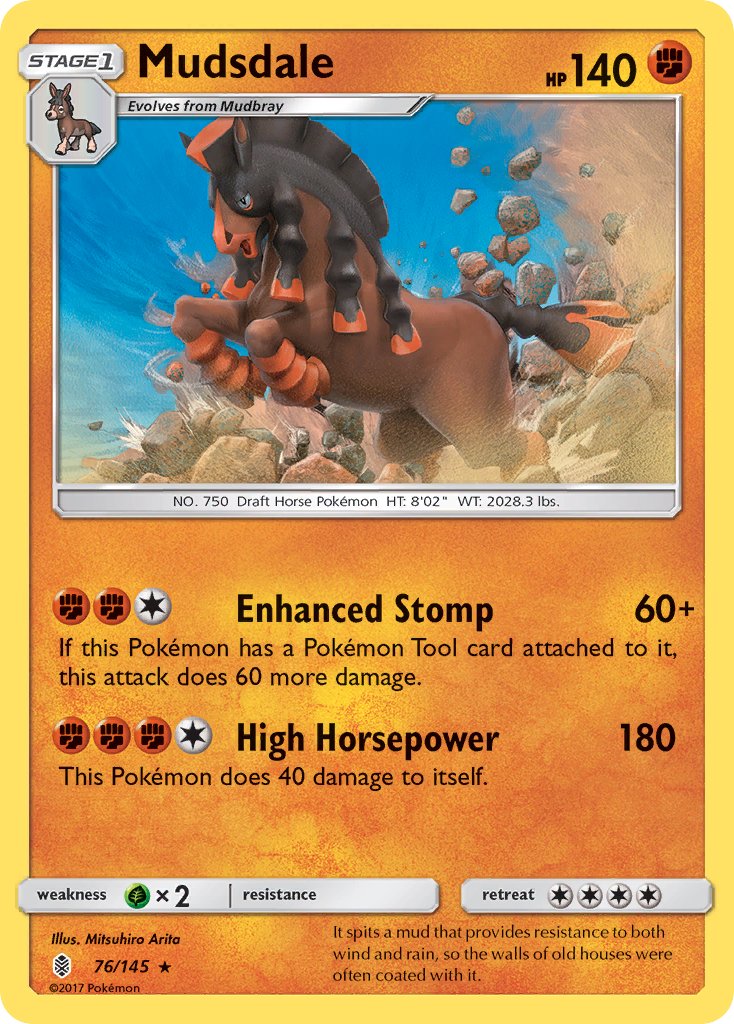 Mudsdale (76/145) (Prerelease Kit Exclusive) (Theme Deck Exclusive) [Sun & Moon: Guardians Rising] | Exor Games New Glasgow