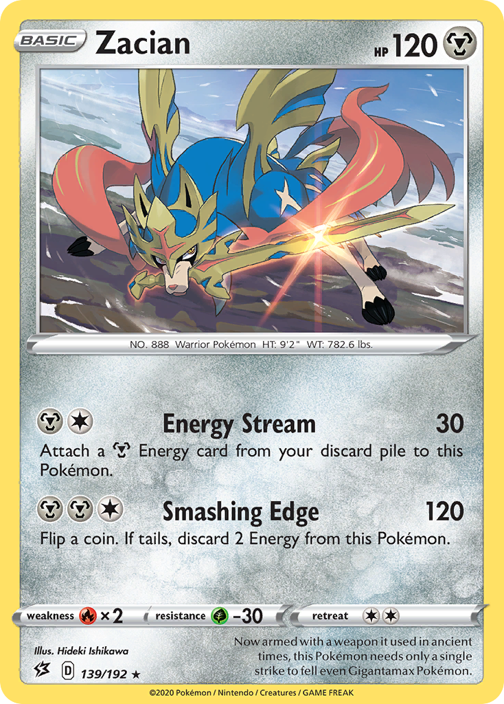 Zacian (139/192) [Sword & Shield: Rebel Clash] | Exor Games New Glasgow