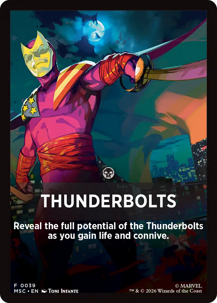 Thunderbolts Theme Card [Marvel Super Heroes Commander] | Exor Games New Glasgow