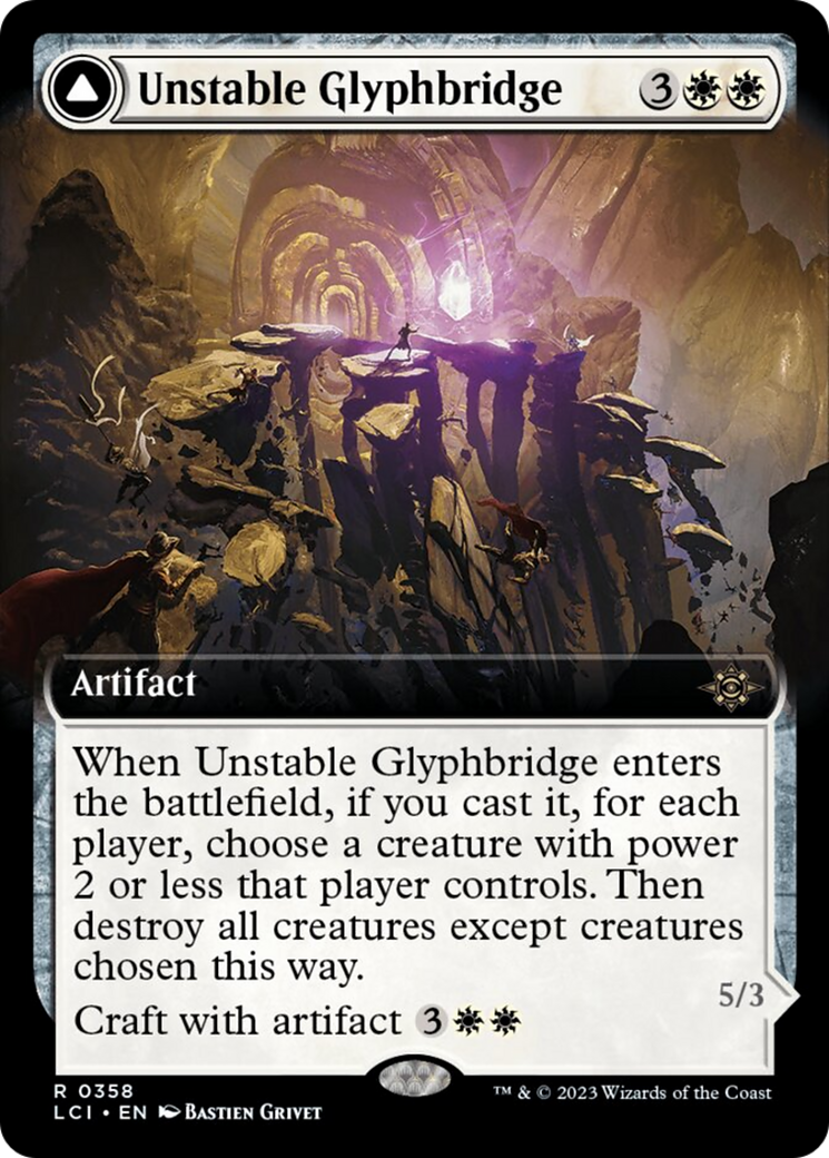 Unstable Glyphbridge // Sandswirl Wanderglyph (Extended Art) [The Lost Caverns of Ixalan] | Exor Games New Glasgow