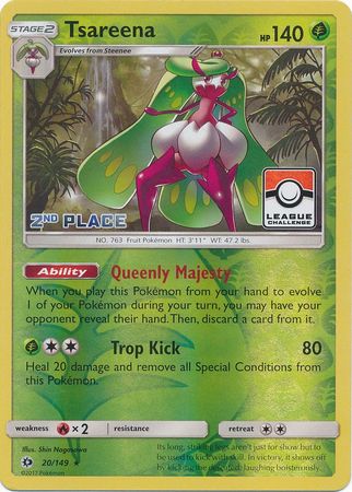 Tsareena (20/149) (League 2nd Place) [Sun & Moon: Base Set] | Exor Games New Glasgow