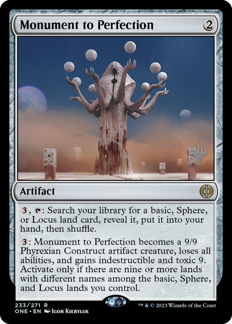 Monument to Perfection (Promo Pack) [Phyrexia: All Will Be One Promos] | Exor Games New Glasgow