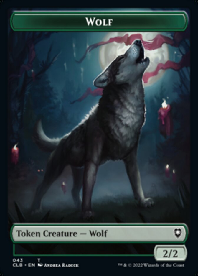 Wolf // Insect Double-Sided Token [Commander Legends: Battle for Baldur's Gate Tokens] | Exor Games New Glasgow